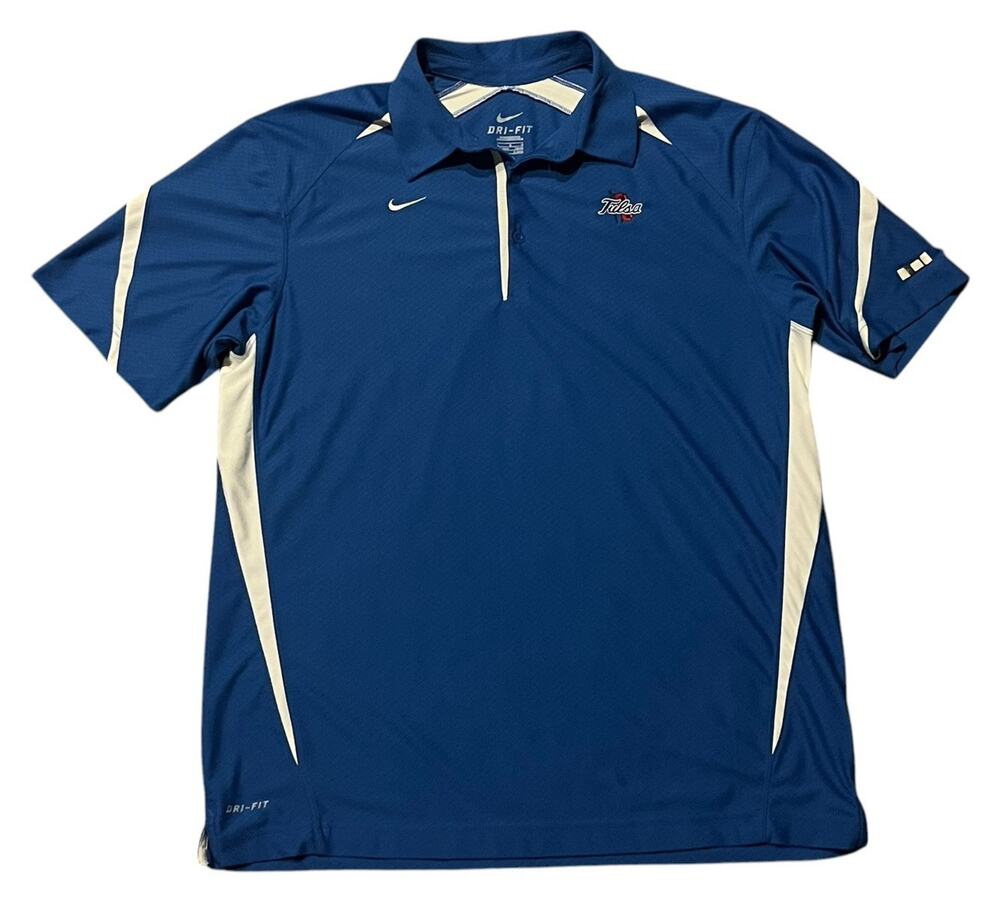 Tulsa Golden Hurricanes Nike Dri-Fit Polo Shirt Men's Large